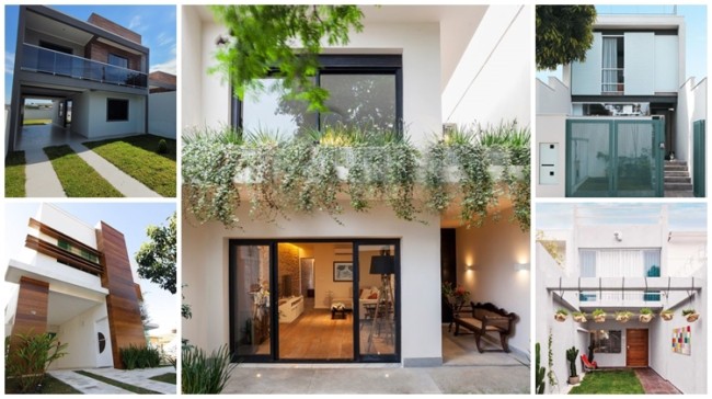 reforma de fachada de sobrado moderno