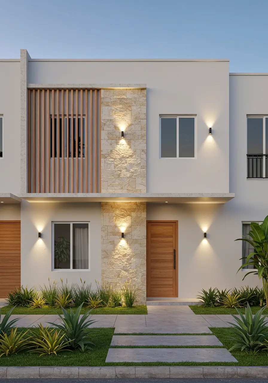 fachadas de sobrado moderno inspiração