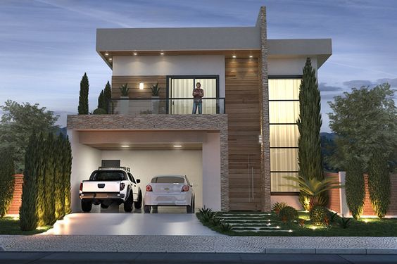 reforma de fachada de sobrado moderno