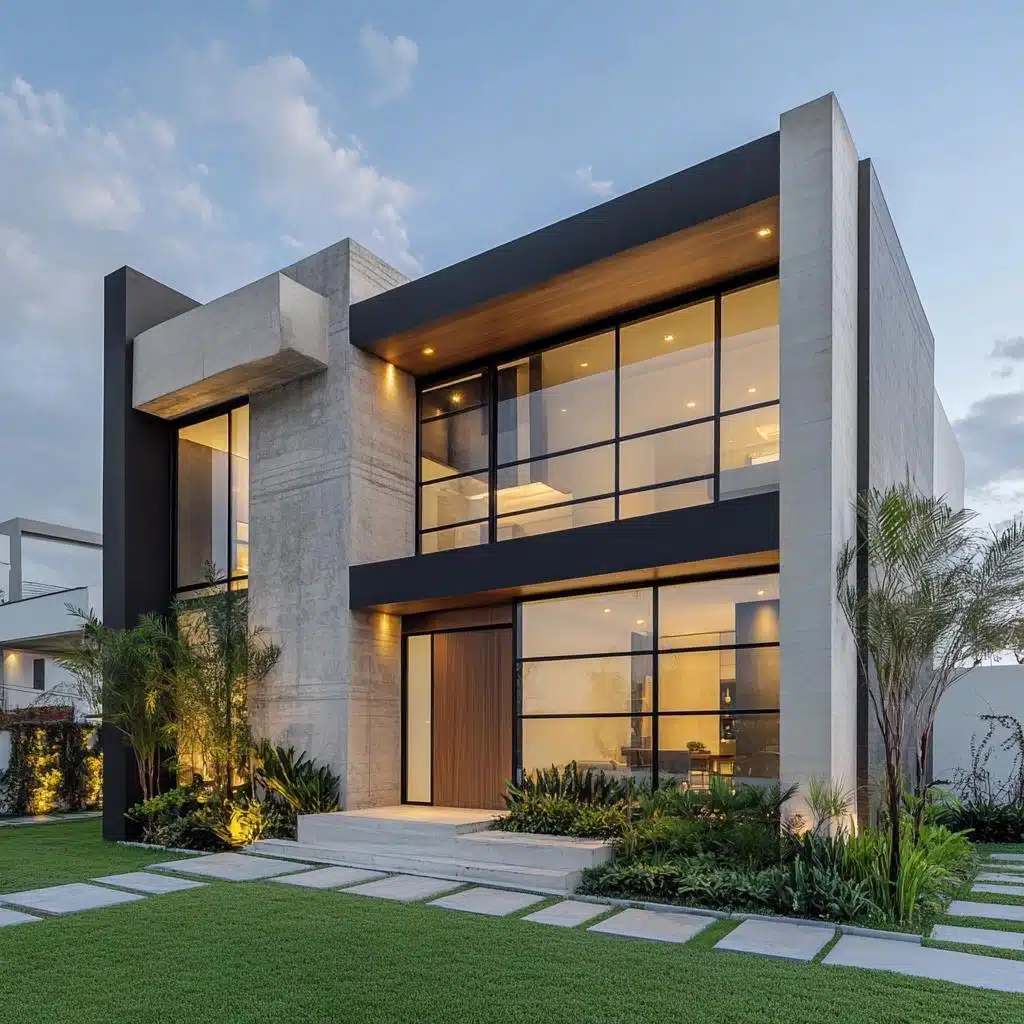 fachadas de sobrado moderno inspiração
