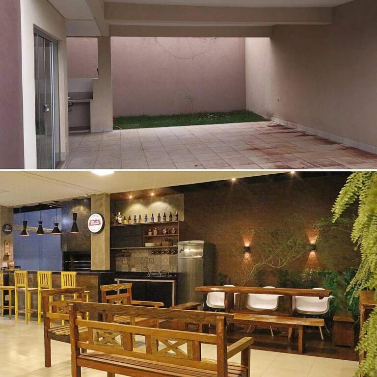 reforma de garagem para area gourmet