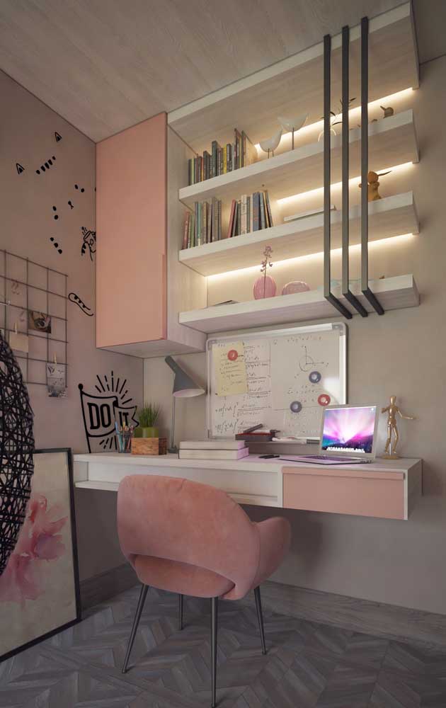 Escrivaninha planejada vs modular qual a melhor para quarto teen