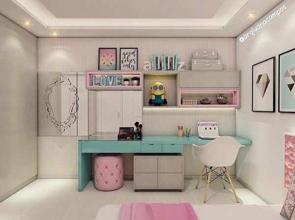 Escrivaninha planejada vs modular qual a melhor para quarto teen