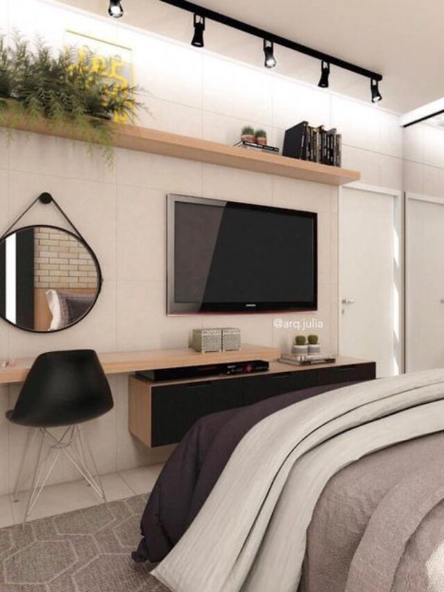 5 Soluções Criativas para TV em Quartos Pequenos