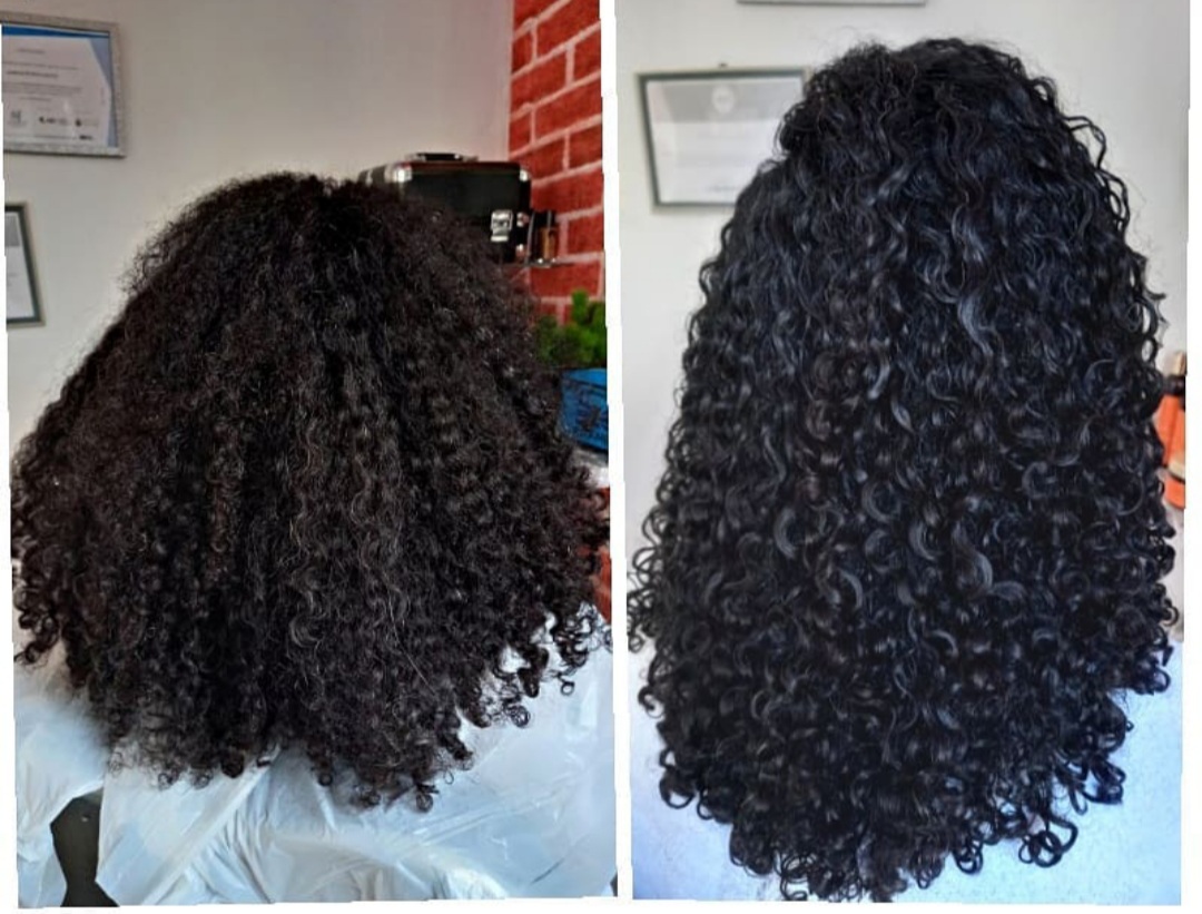 relaxamento cabelo cacheado