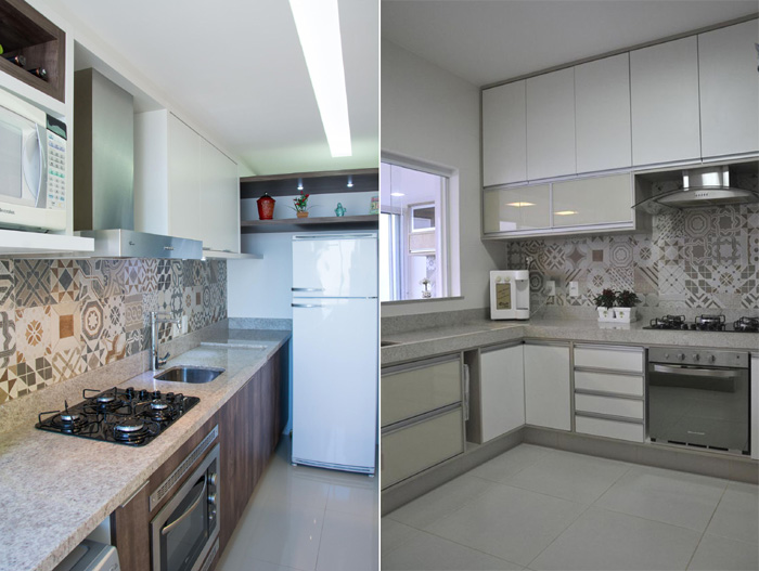 ideias de revestimento 3d para cozinha pequena