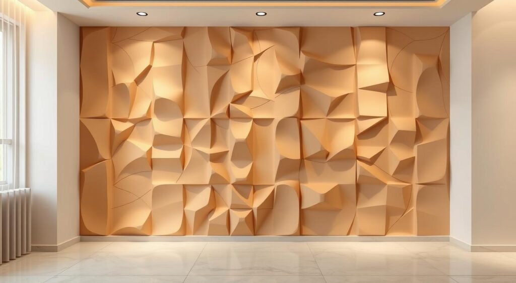 ideias criativas de revestimento 3d para sala de estar