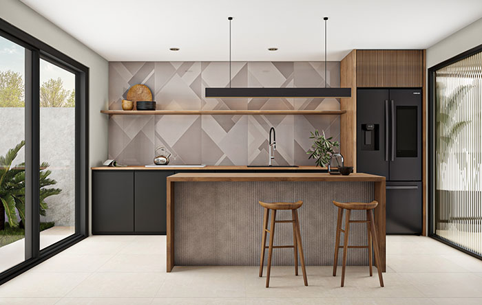 revestimento parede cozinha pequena barato e moderno