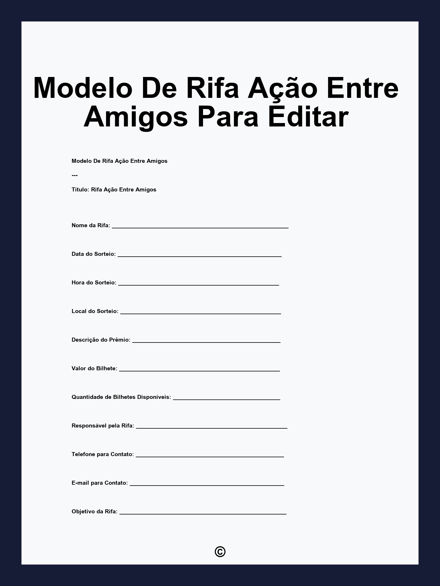 rifa ação entre amigos