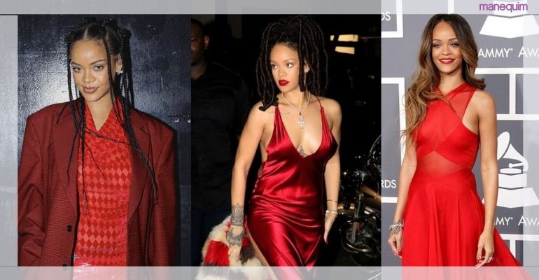 A Evolução dos Cabelos de Rihanna: Do Ruivo ao Preto