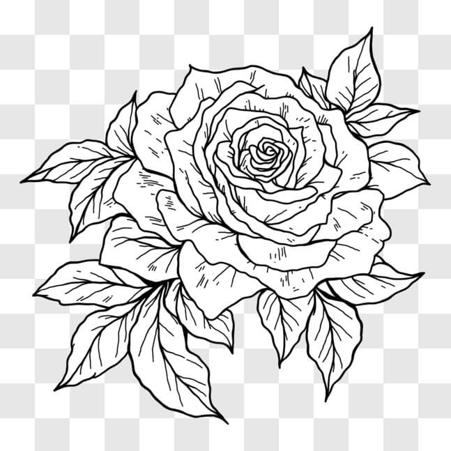 rosa desenho tattoo simples