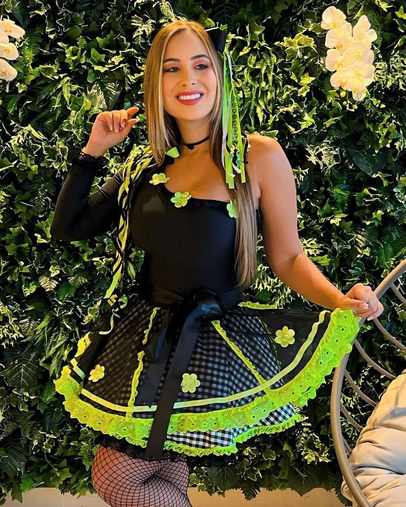 Saia caipira feminina
