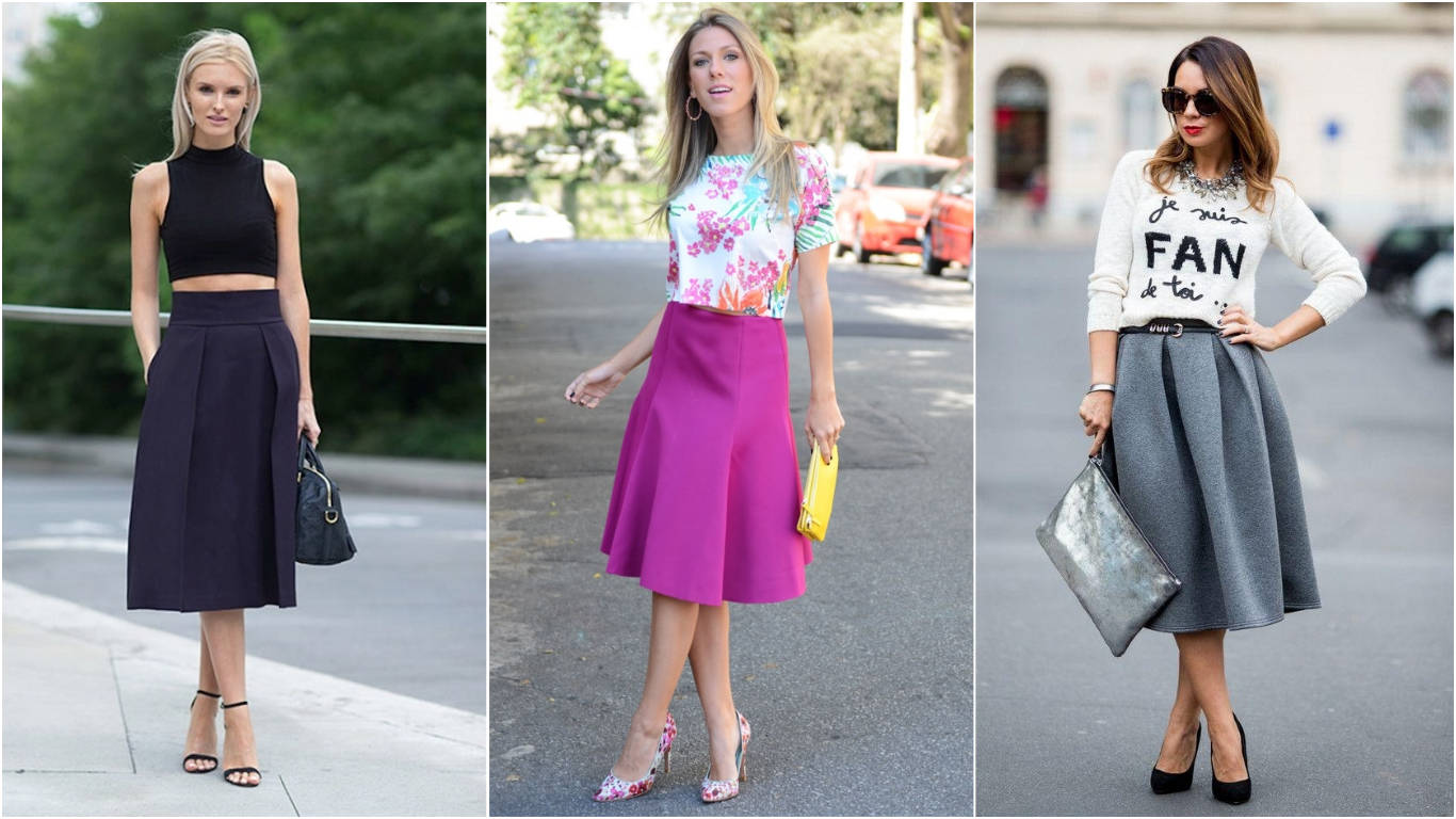 saia midi para baixinhas