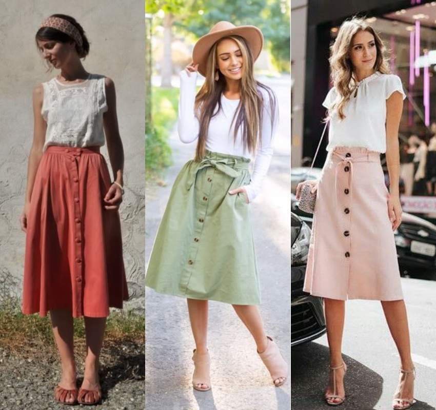 saia midi para baixinhas