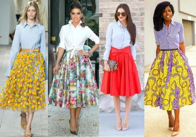 saia midi para baixinhas