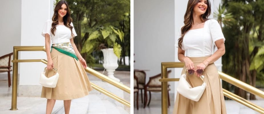 saia midi para baixinhas