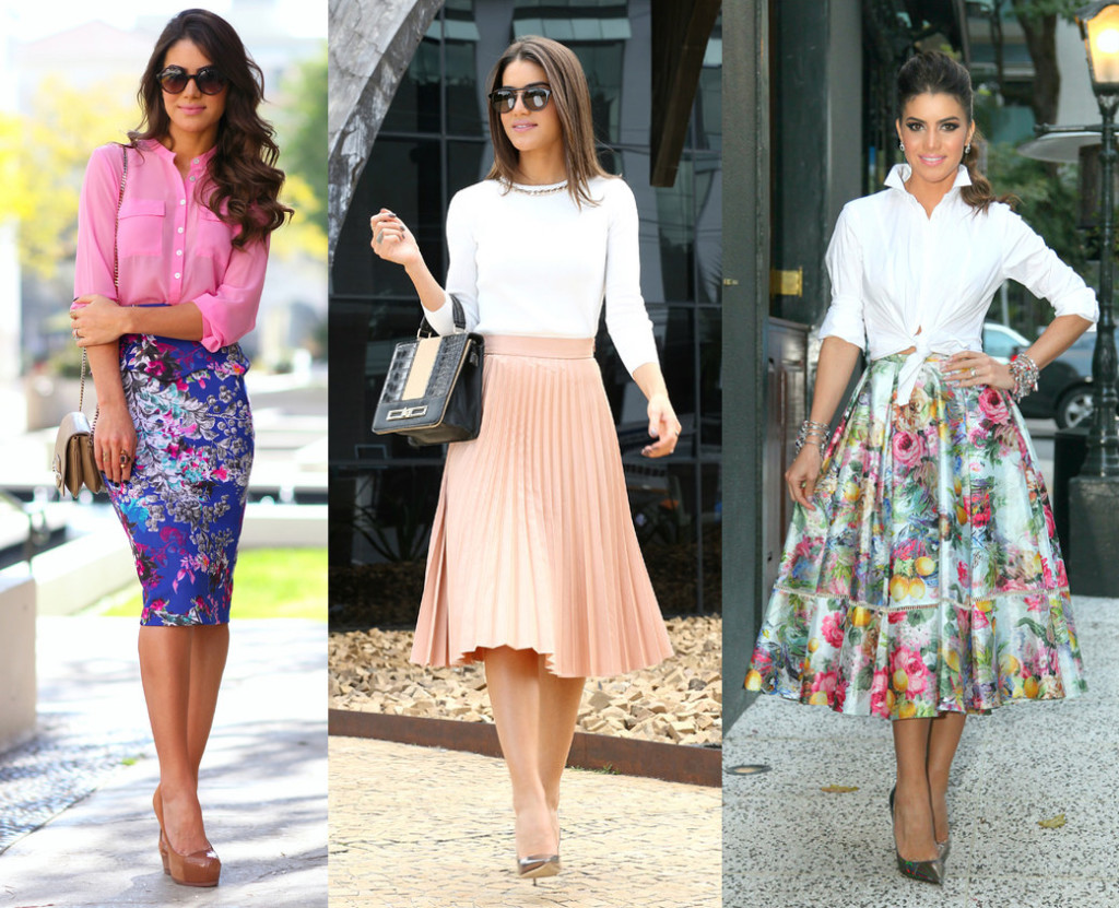 saia midi para baixinhas