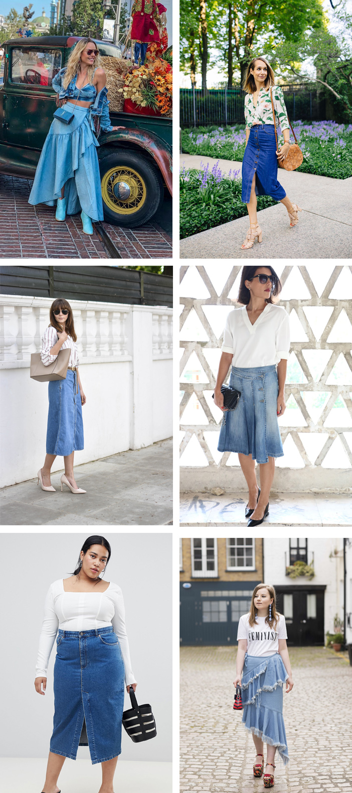 saias midi jeans