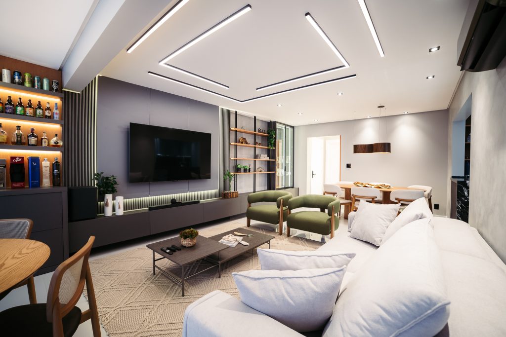sala de estar de luxo moderna