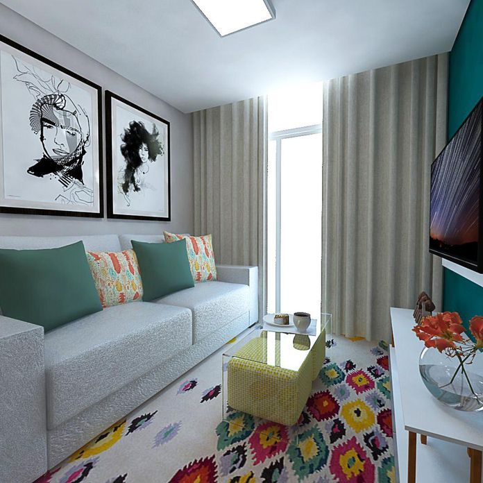 sala decorada simples