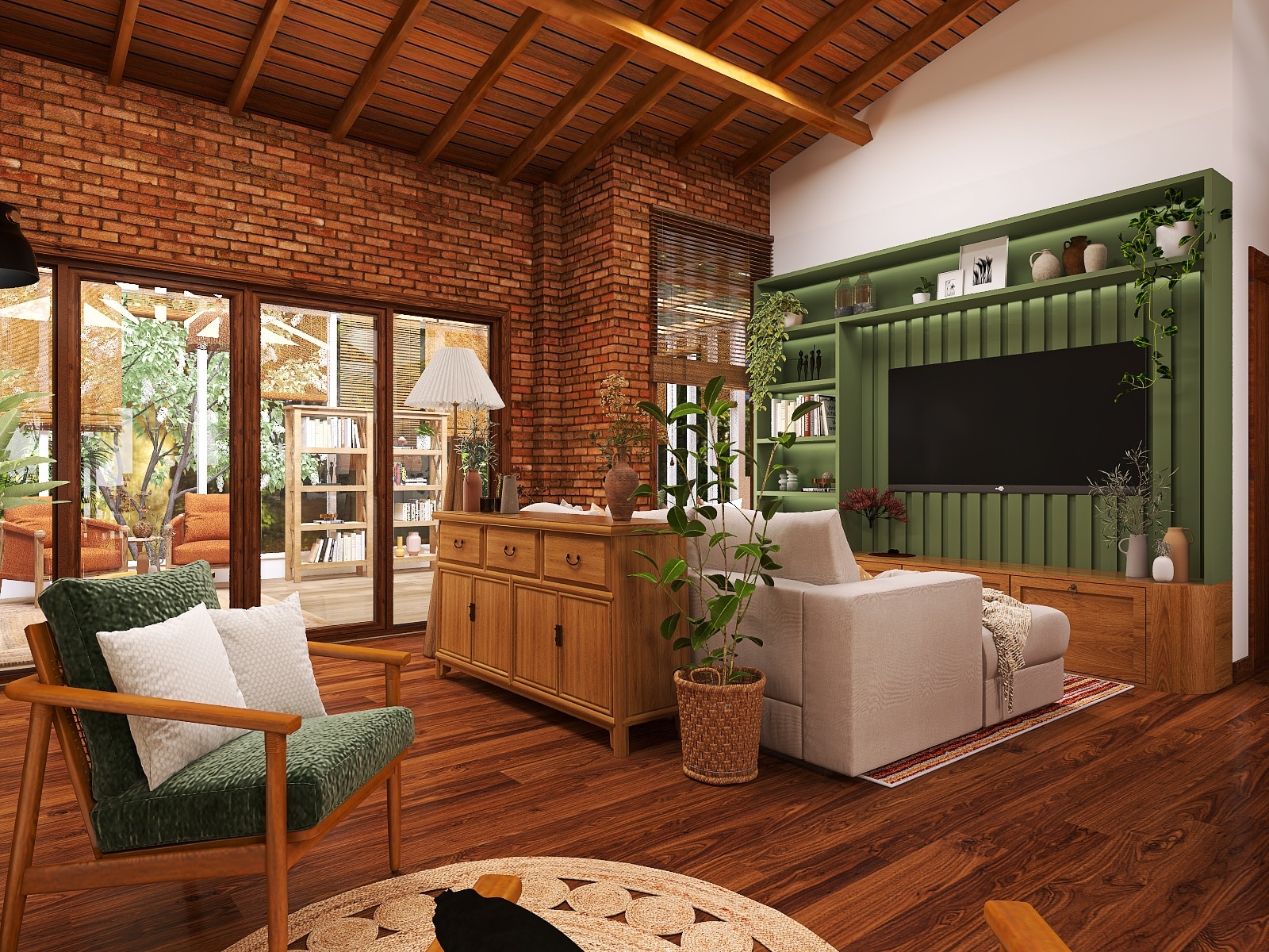 sala rústica moderna