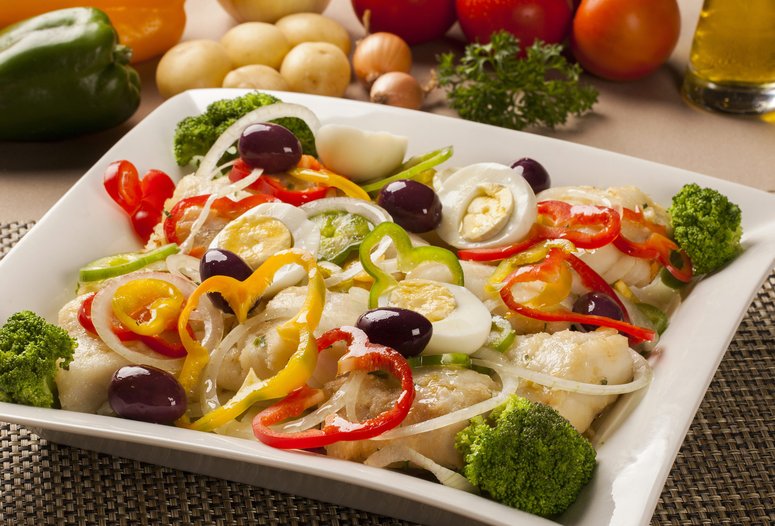Salada de bacalhau cru