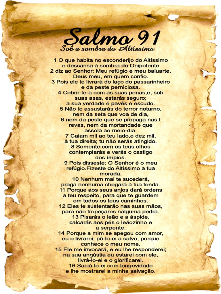 salmo 91 para imprimir em cores