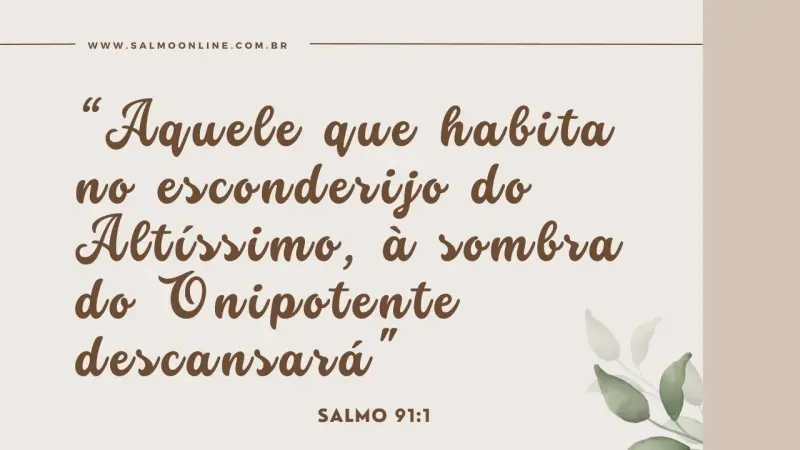 salmo para dormir proteção