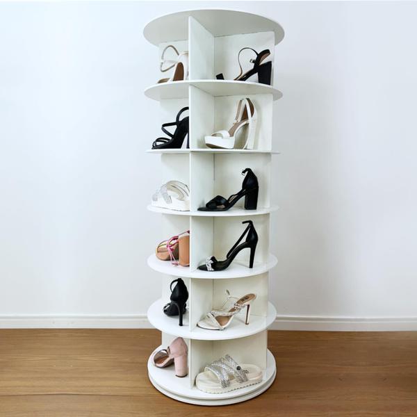 Sapateira giratória com espelho: funcionalidade e estilo