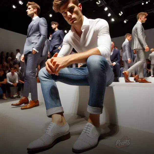 sapato branco masculino minimalista