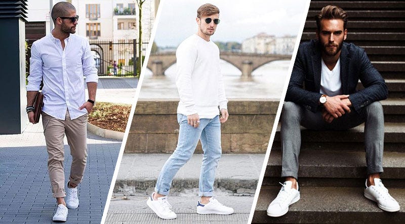 sapato branco masculino minimalista