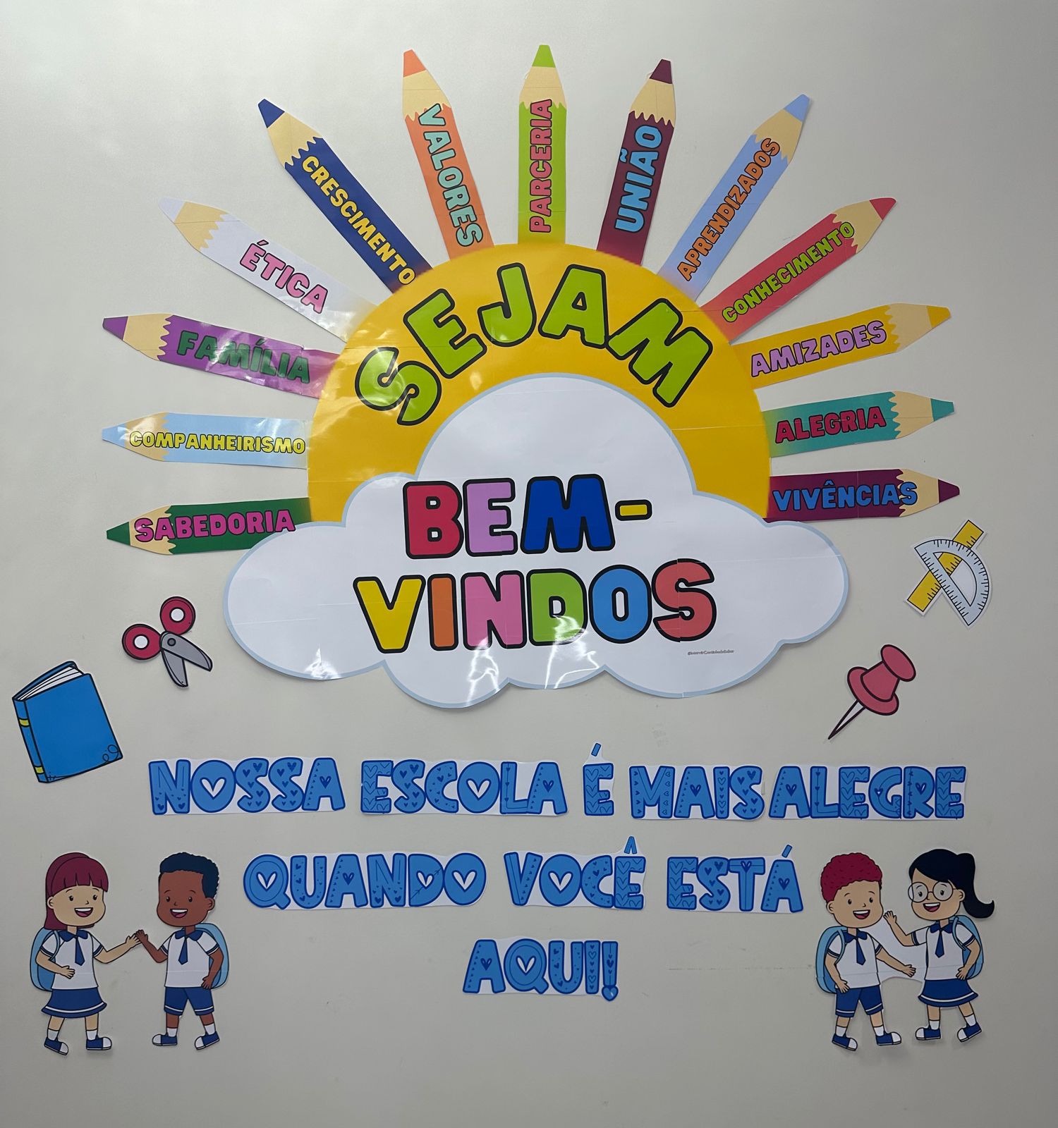 decoração volta às aulas sejam bem vindos
