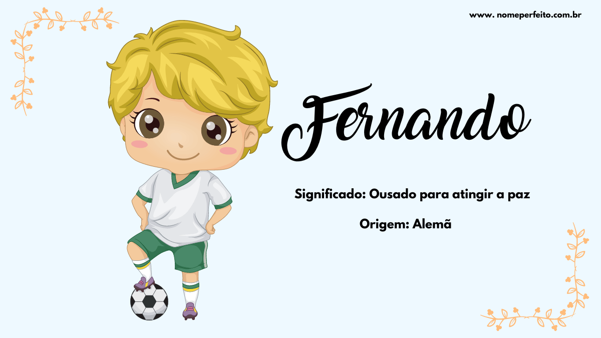 5 ideias de títulos:
1. O Significado Profundo do Nome Fernando: Origem e Personalidade
2. Fernando: Um Nome com História e Carisma
3. Desvendando Fernando: Etimologia