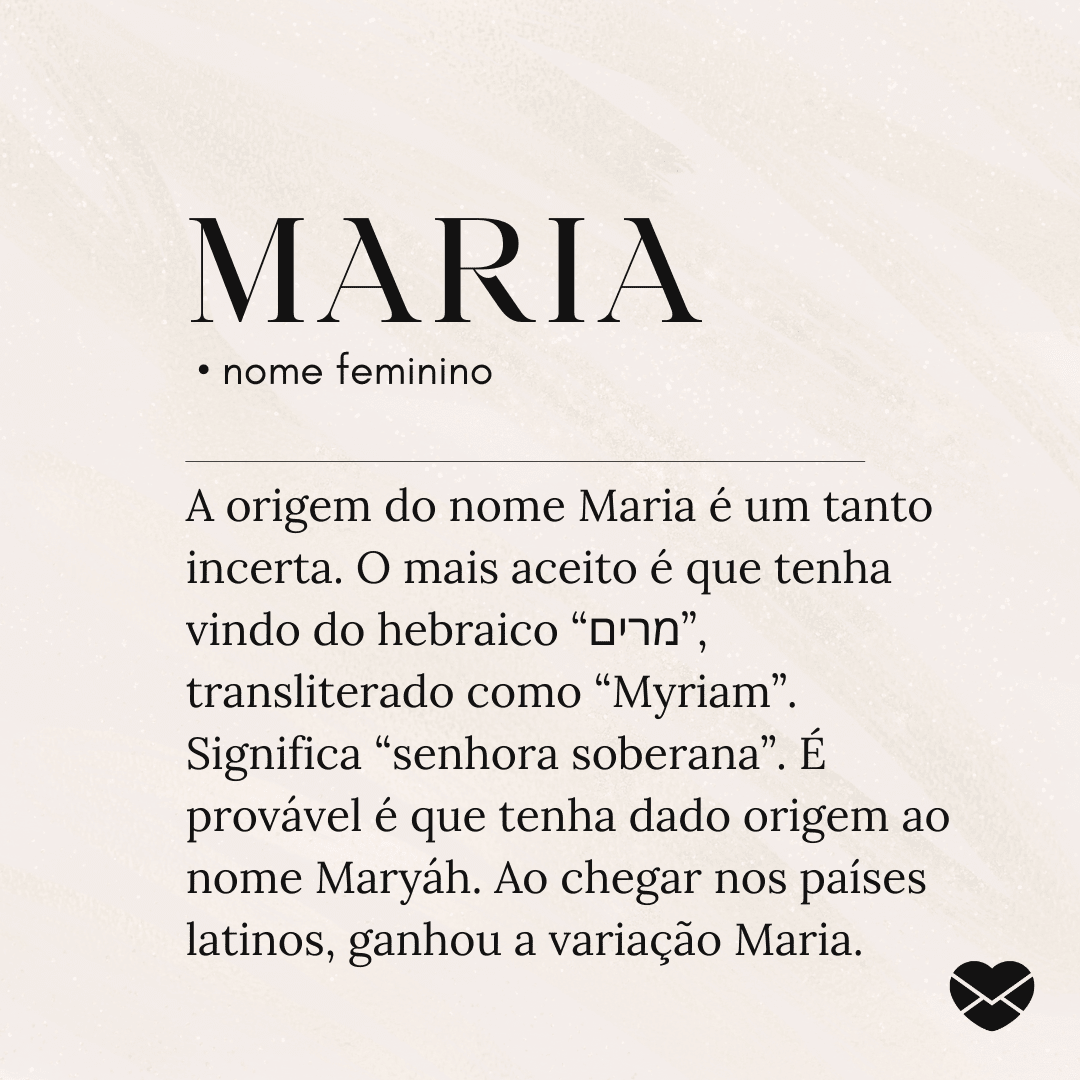 Significado Do Nome Maria