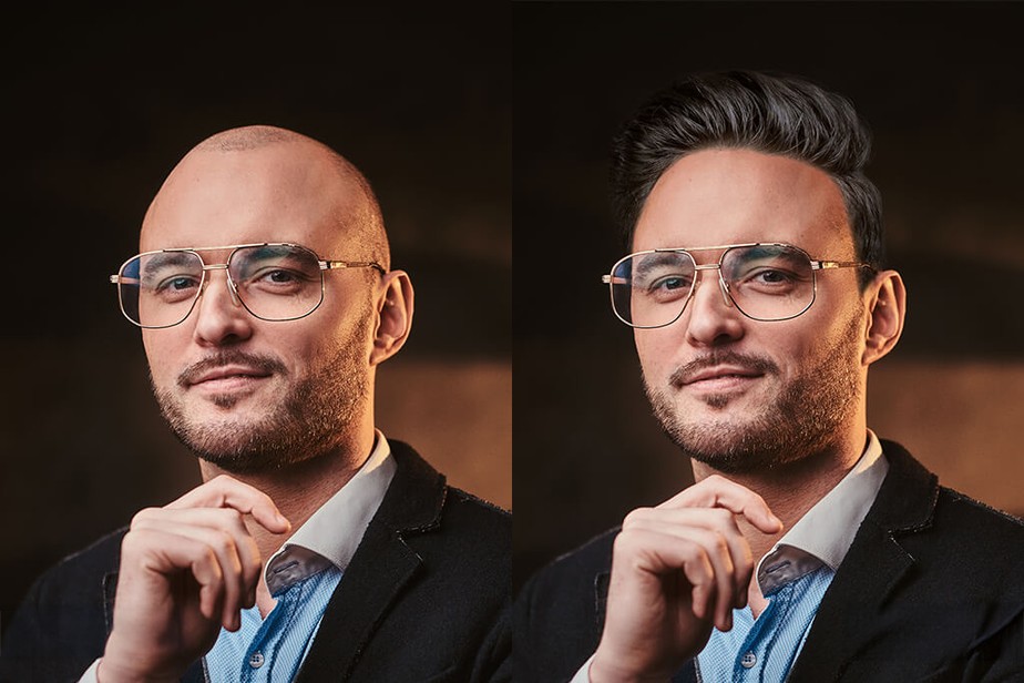 simulador de cabelo masculino