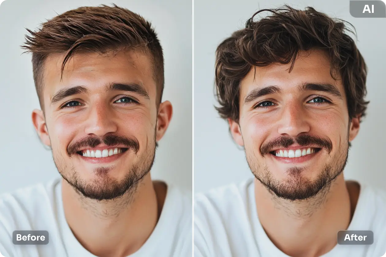 simulador de corte de cabelo masculino vs salão de beleza