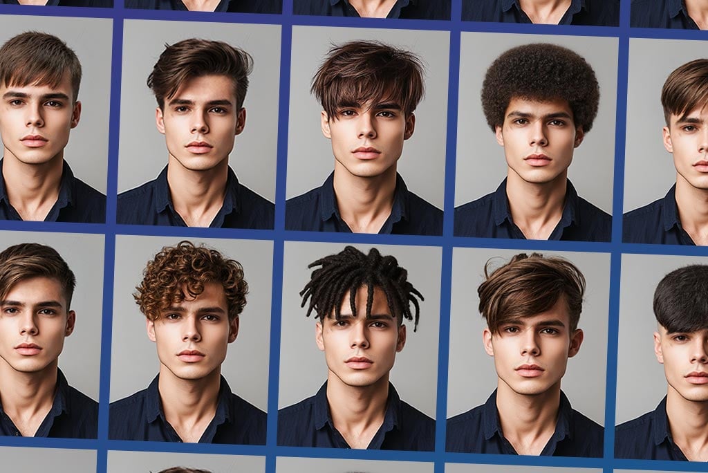 simulador de corte de cabelo masculino vs salão de beleza