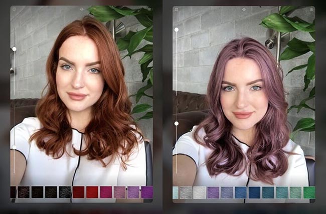 testador virtual de tintura de cabelo online