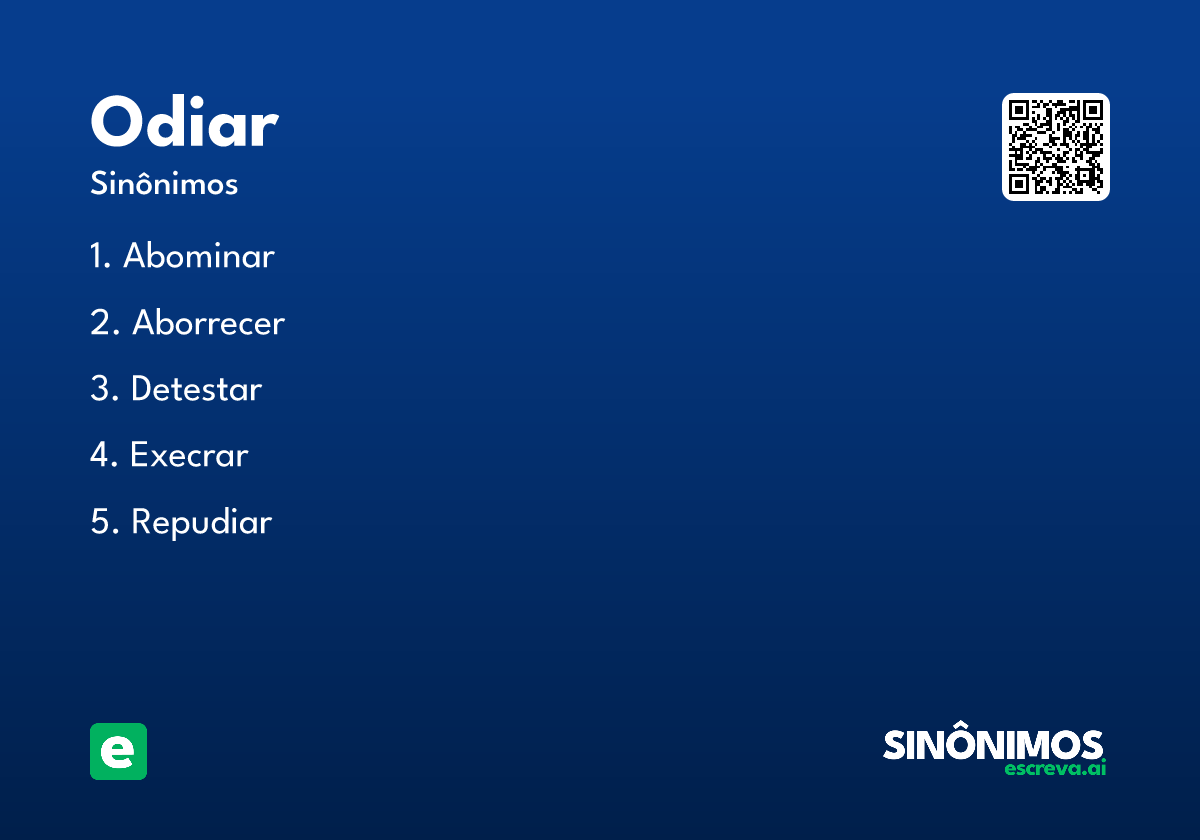 Sinônimos de Odiar: Um Guia Completo para Expressar sua Aversão
