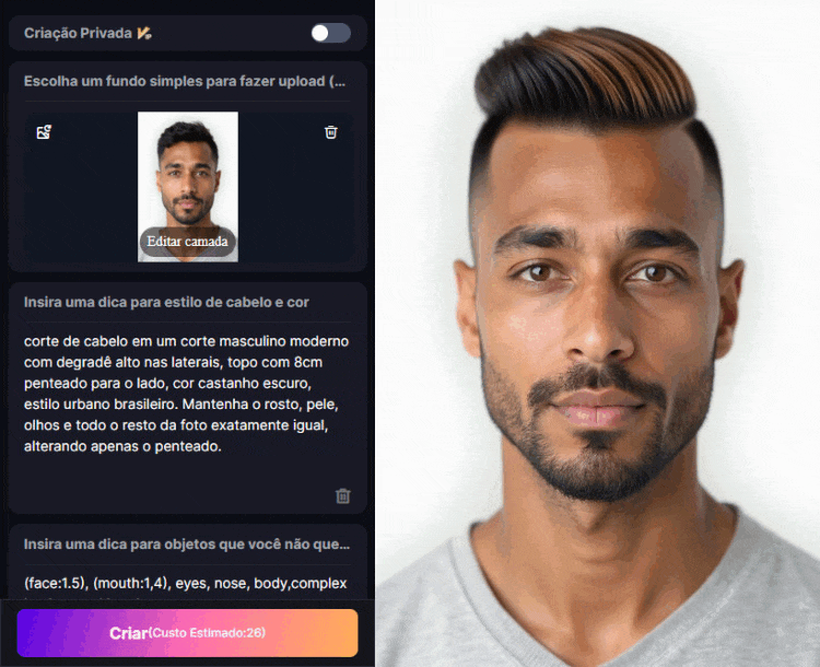 site para testar corte de cabelo