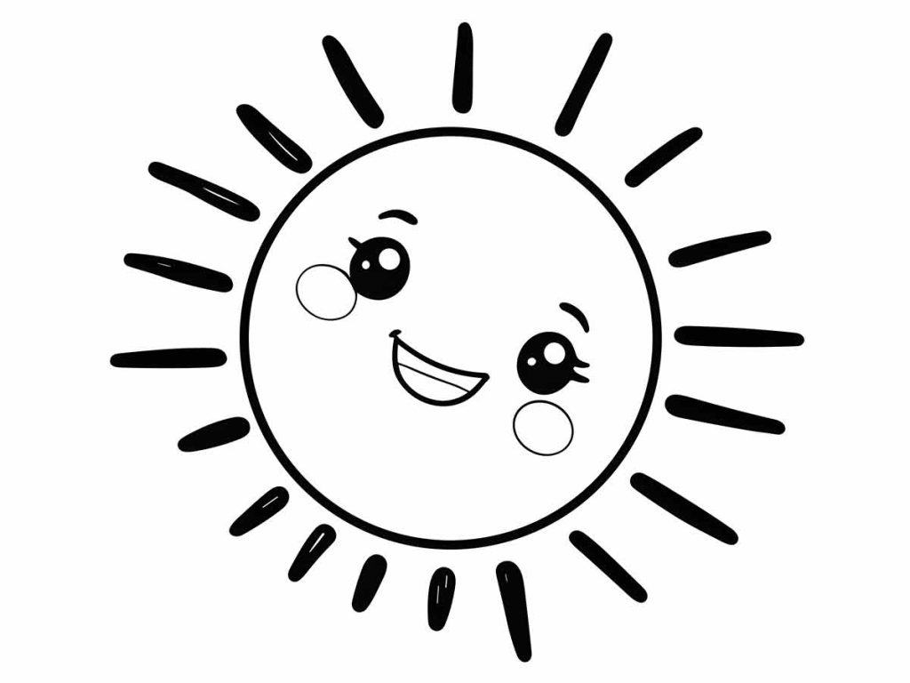 desenho do sol para imprimir