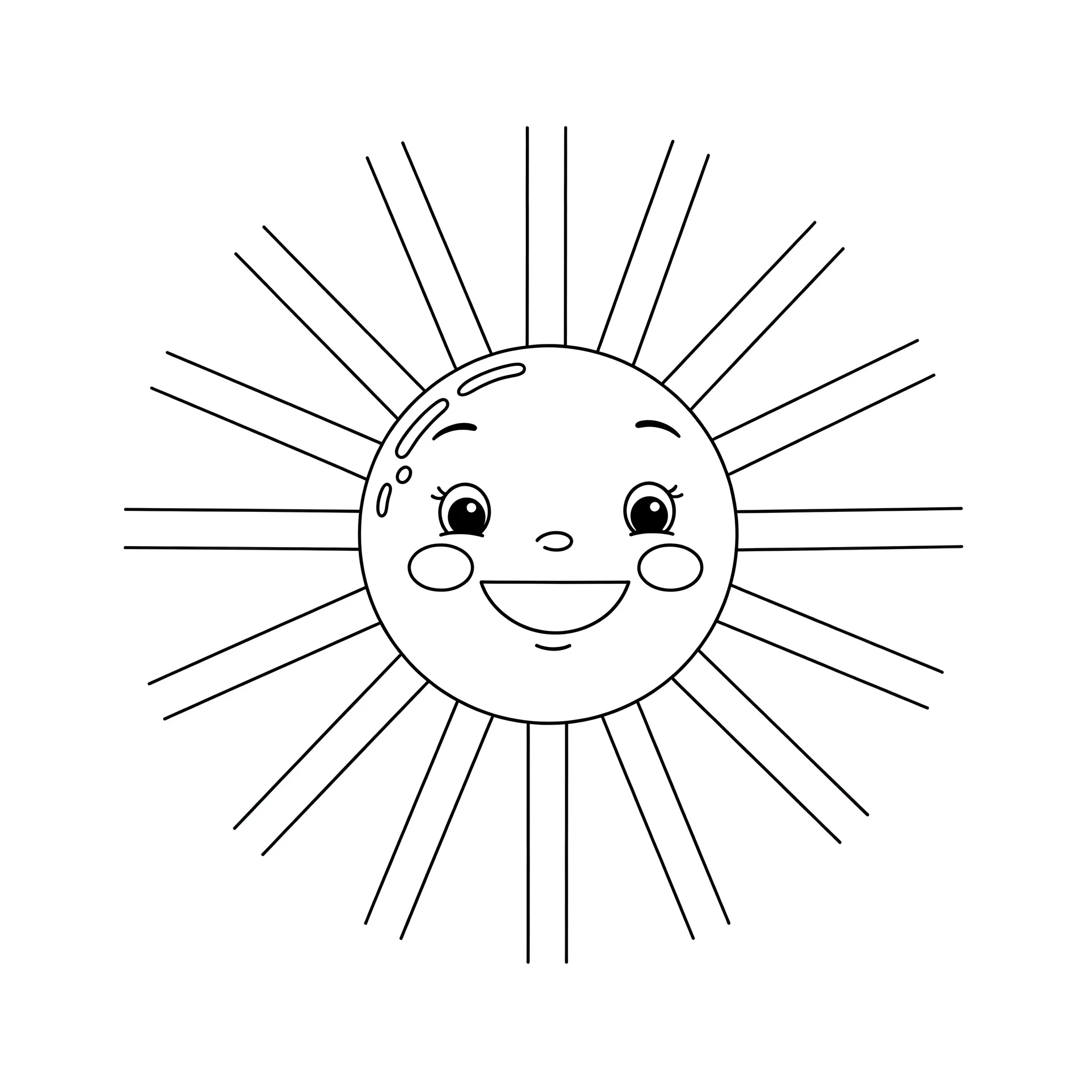 sol abstrato para colorir