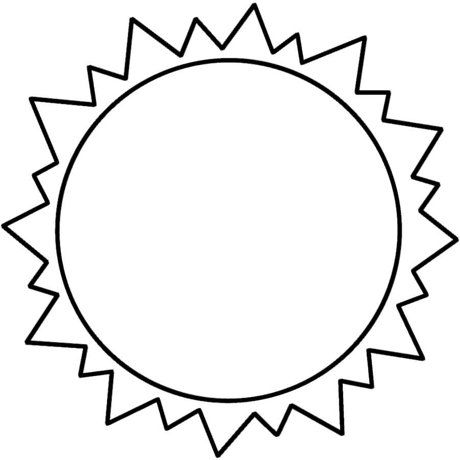 sol sorridente para colorir