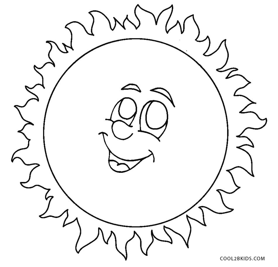 sol de verão para colorir