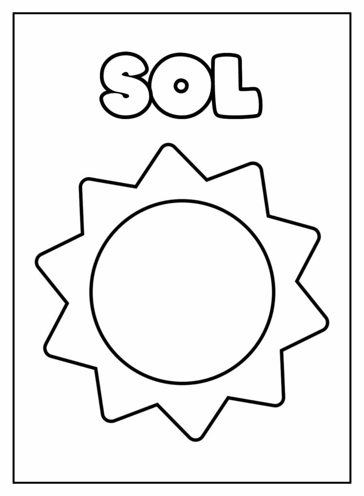 qual a cor do sol para colorir