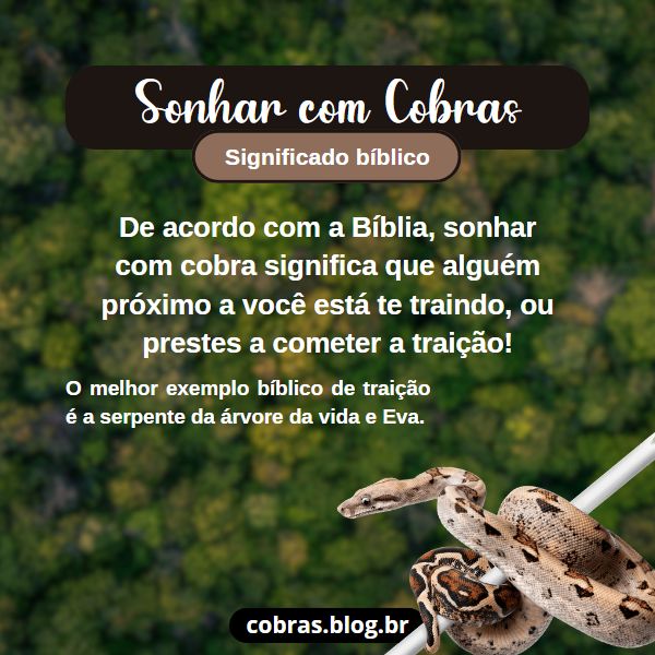 sonhar com cobra significado bíblico