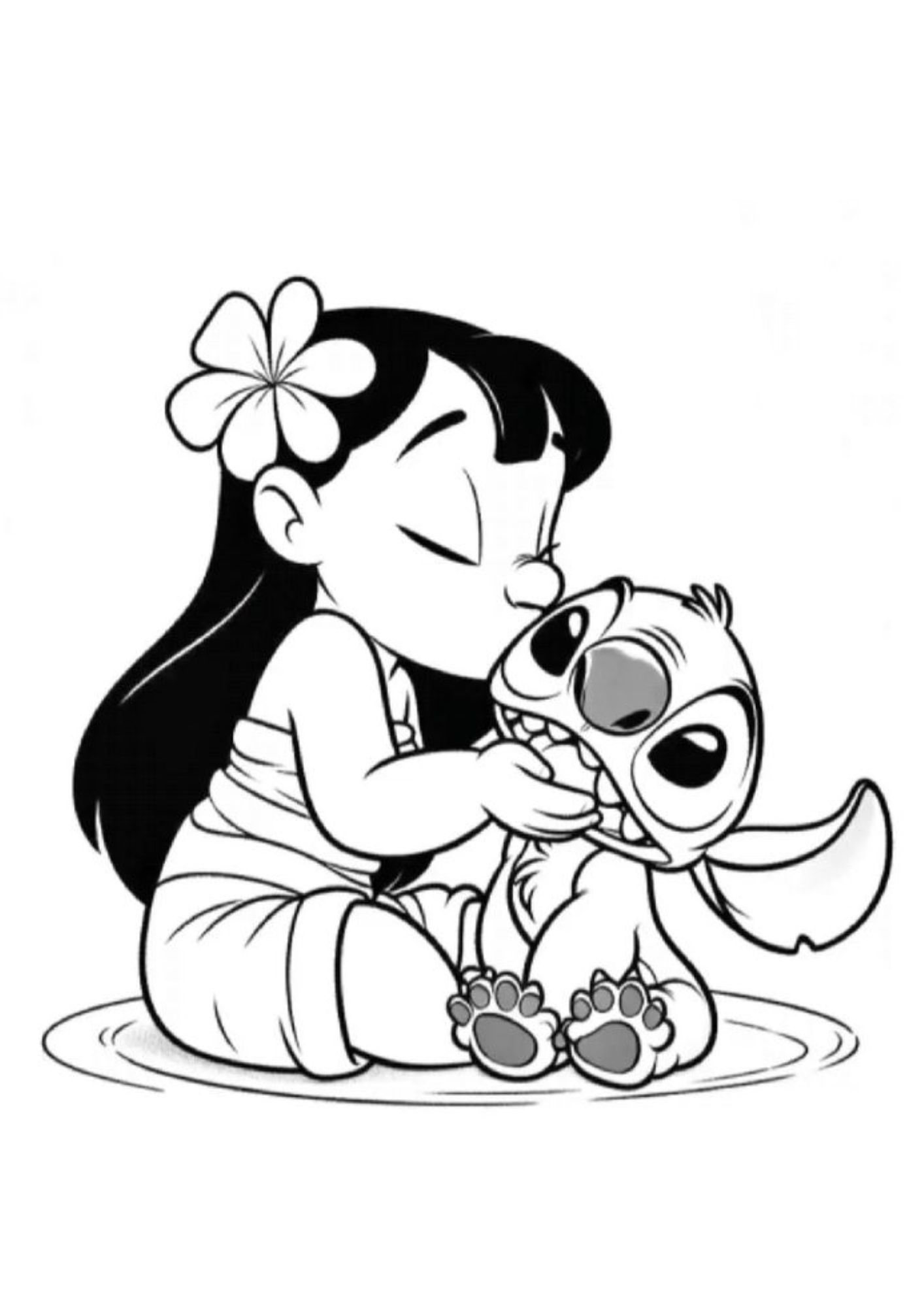 stitch para imprimir e colorir