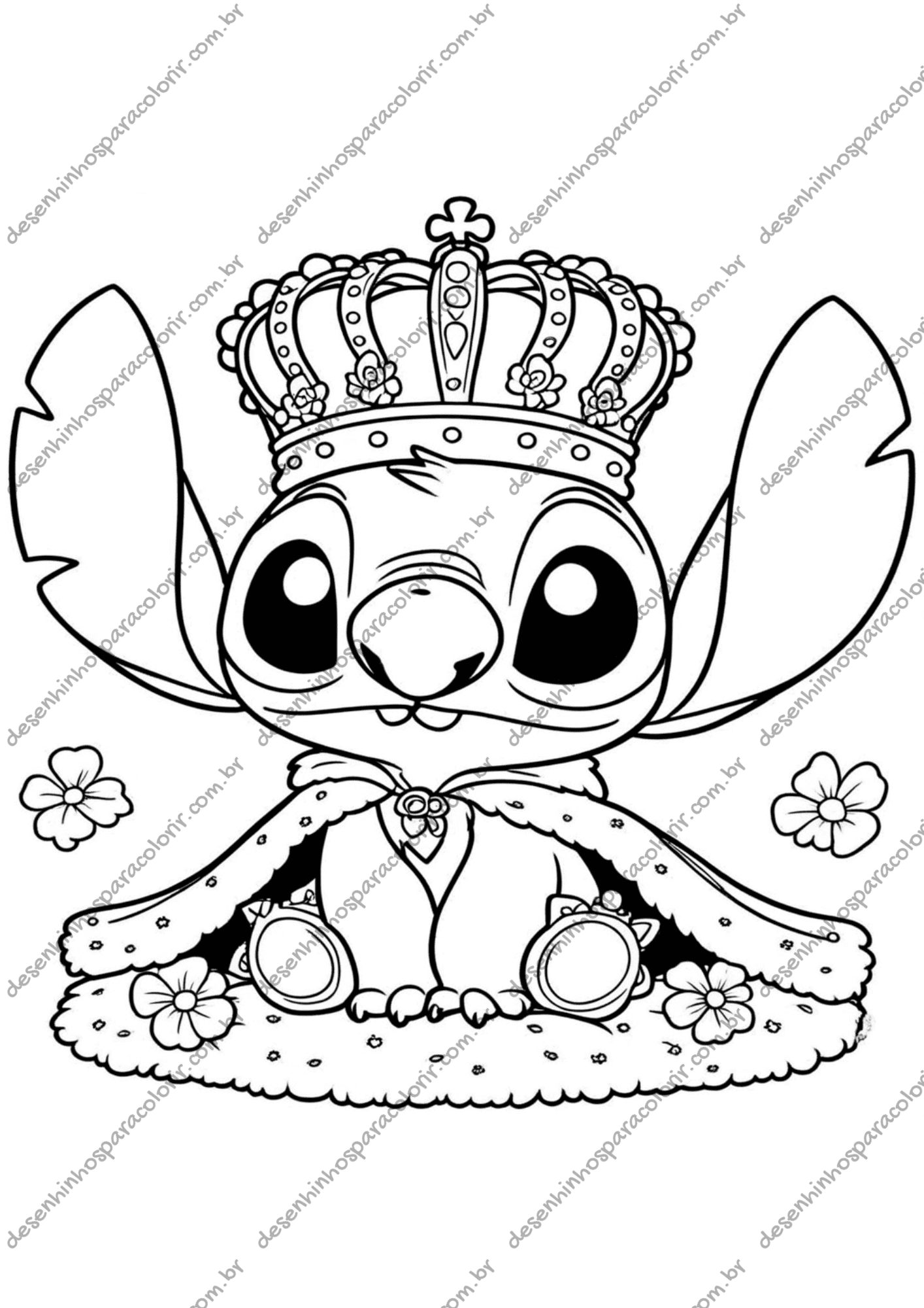 stitch fofo para colorir