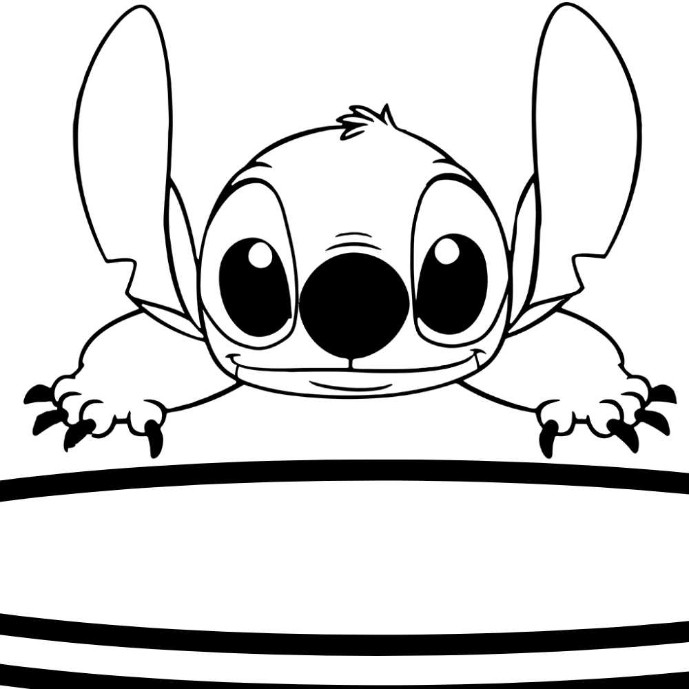 Stitch comendo melancia para colorir