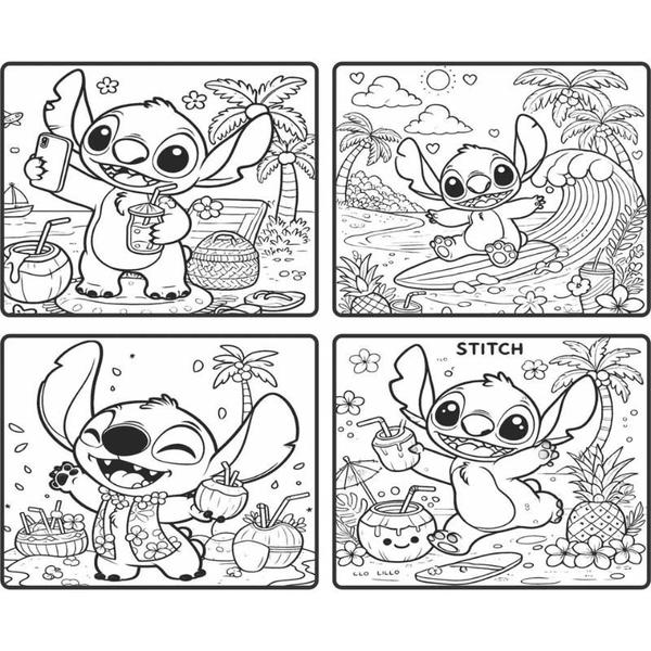 Stitch para colorir fofo